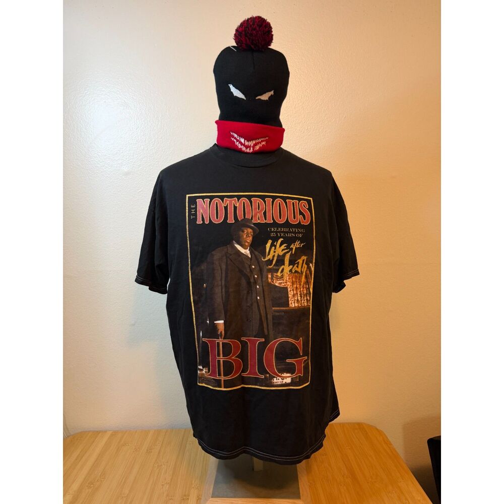 Notorious BIG Life After Death 25 Years Anniversary Graphic T-Shirt Black XL